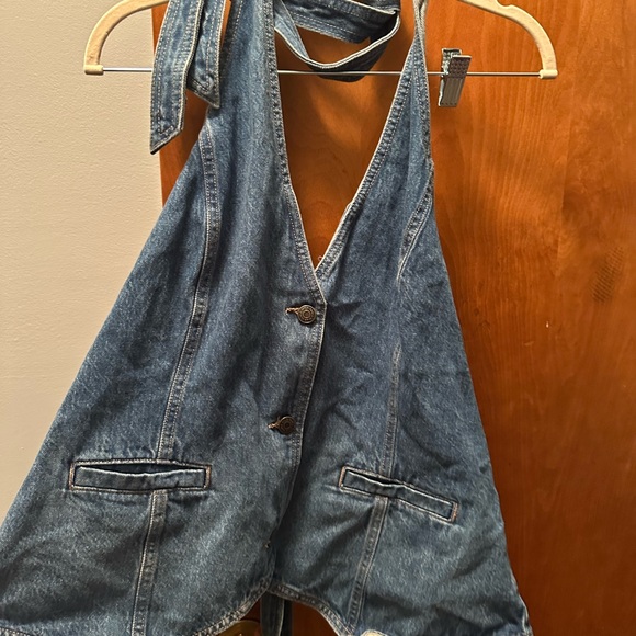 a new day Denim Halter Top - Picture 1 of 3